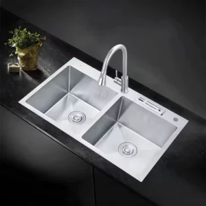 New Trending Stainless Steel Big Double Bowl Wash Basin Sink Farmhouse Kitchen Sinks