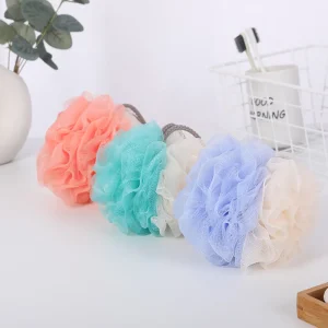 Two-color Mesh Pouf Bath Loofah