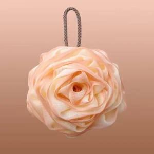 Beautiful Rose Shape Soft Mesh Shower Puff