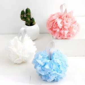 Lace Mesh Shower Ball Bath Sponge Puff