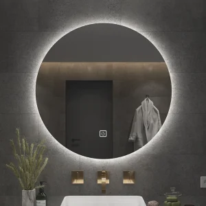Frameless Round Bathroom Mirror With LED Light