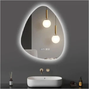 Irregular Bathroom MirrorWith Light Water Drop Shape