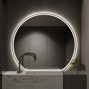 Semicircular Wall Mounted LED Bathroom Mirror