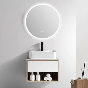 Small Floating Wood Bathroom VanitySet
